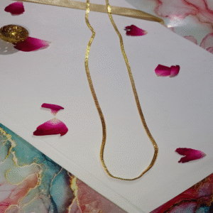 Classic Shine – Sleek 1 Gram Gold Polish Flat Chain - Divy Gold