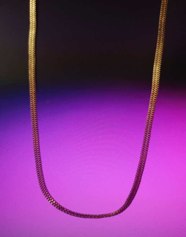 Classic Shine – Sleek 1 Gram Gold Polish Flat Chain - Divy Gold