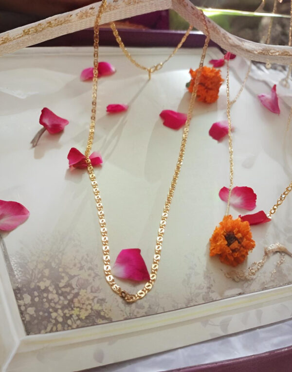 Elegant Oval-Link Gold Polished Chain for Women Divy Gold