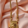 Bridal Temple Style Necklace with Matching Earrings – Gold Polish Imitation Jewellery Set Divy Gold