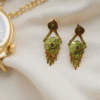 Bridal Temple Style Necklace with Matching Earrings – Gold Polish Imitation Jewellery Set Divy Gold