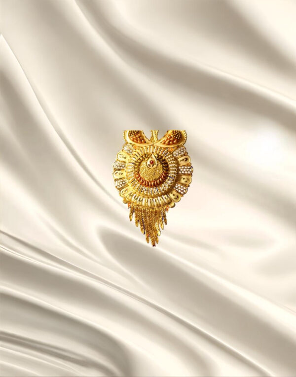 Traditional South Indian Gold-Plated Long Necklace Set with Earrings – Temple Design Inspired | Divy Gold 1 Gram Collection